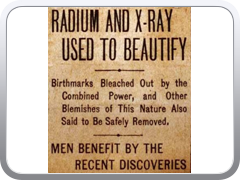 Radium as a beauty aid